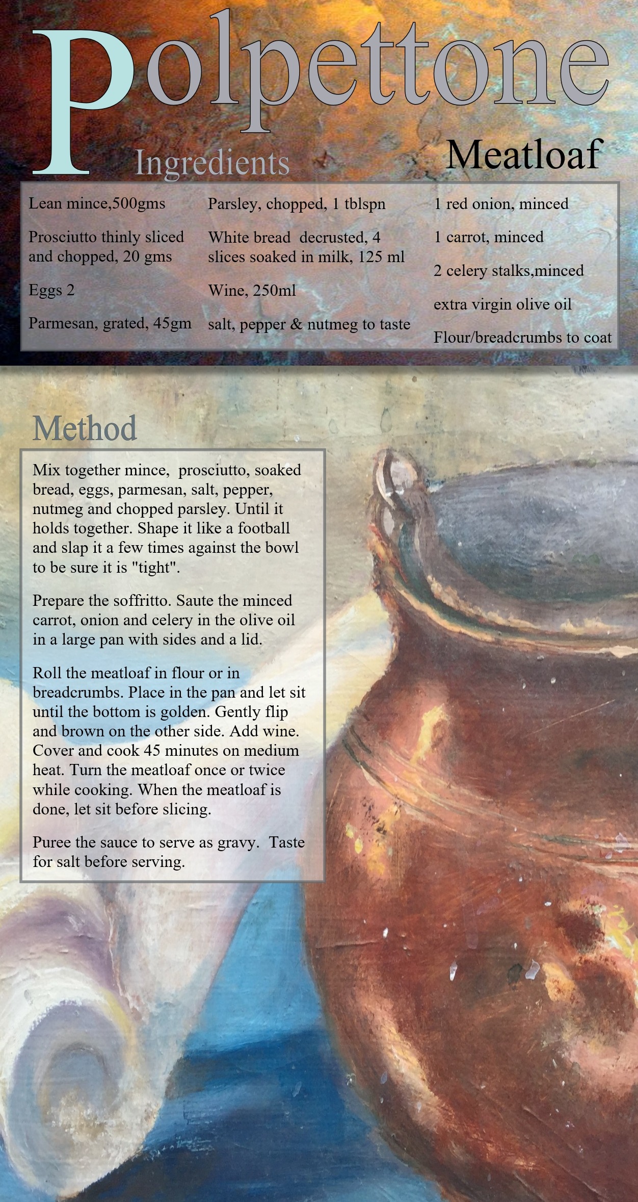 Polpettone recipe without ads