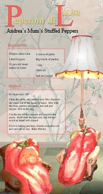 Gorgiano Recipe, Laura's stuffed peppers portrait jpg