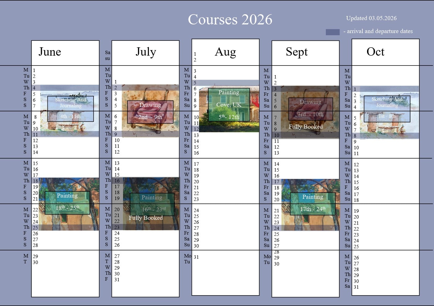 Dates for painting holiday