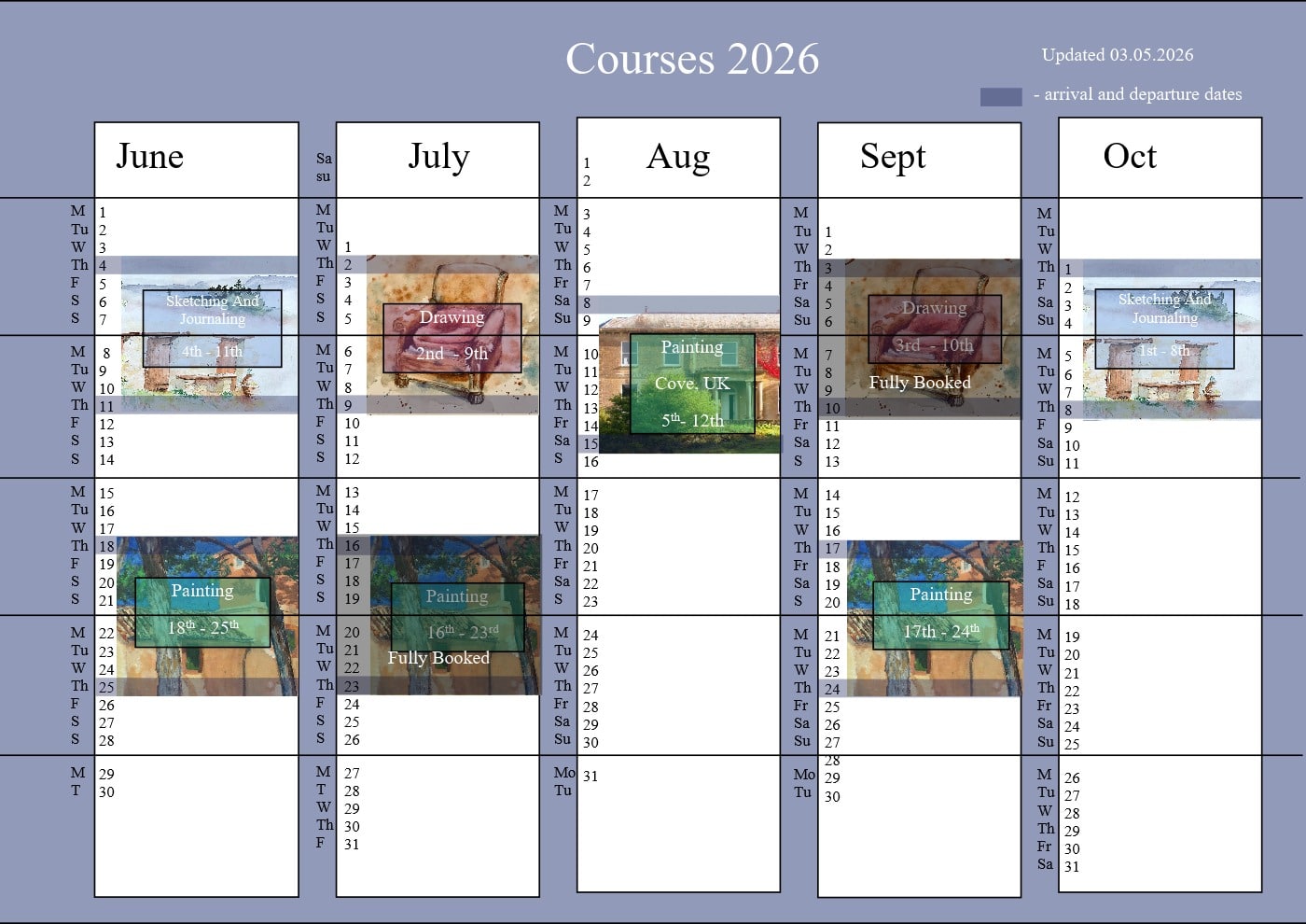 Dates for painting holiday