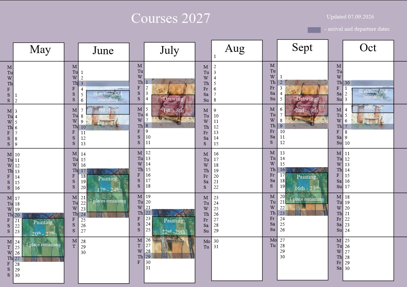 Painting holiday dates
